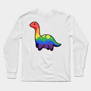 Rainbow Dinosaur, Dino, Pride, LGBTQ+ Long Sleeve T-Shirt